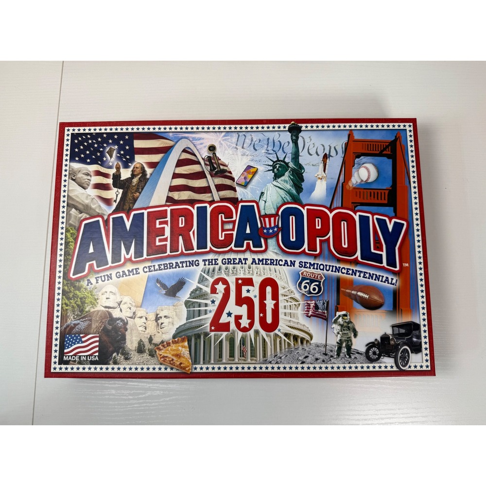 NIB America-Opoly - 250th Board Game 2026 For 2 to 6 players Ages 8 and up.